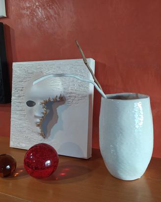 Vaso in ceramica bianco