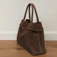 Borsa a mano  tote marrone scuro 