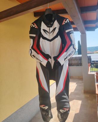 Tuta in pelle Mtech taglia 54