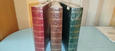 Tre album fotografici con rifiniture dorate