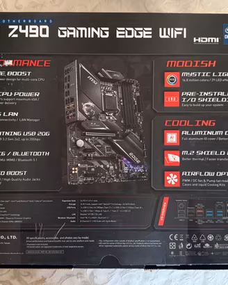MSI MPG Z490 Gaming Edge WIFI+CPU Intel i5 11600F