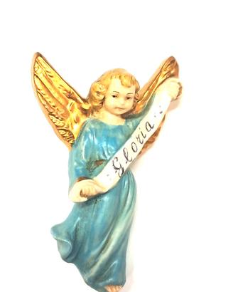 Statuina Angelo Gloria Presepe 10 cm in Cartapesta