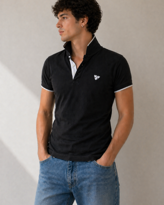 Polo Carlsberg nera uomo taglia M slim