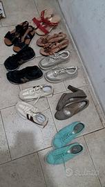 lotto 8 paia di scarpe donna taglia 38 