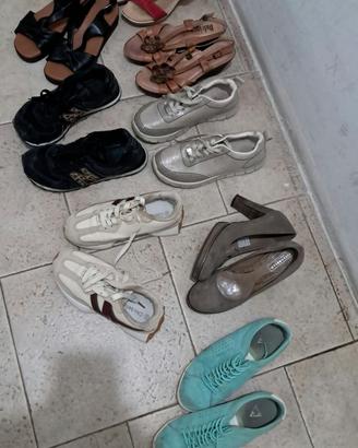 lotto 8 paia di scarpe donna taglia 38 