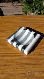 Posacenere Marmo Bianco Nero