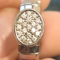 Anello elastico Nomination con pavé di pietre 