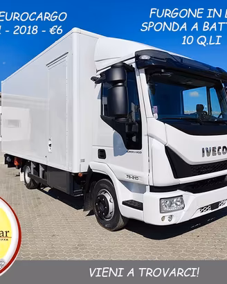IVECO EUROCARGO 75E21-2018-FURGONE+SPONDA-€6