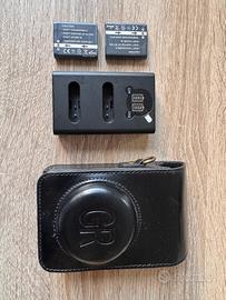 Batterie per Ricoh gr iii/ii + custodia-no cordino