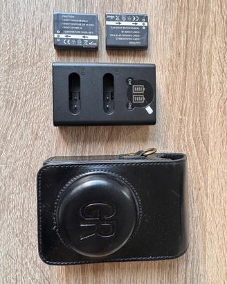 Batterie per Ricoh gr iii/ii + custodia-no cordino