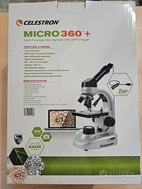 Microscopio Celestron + Camera USB + Kit vetrini