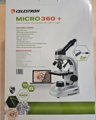 Microscopio Celestron + Camera USB + Kit vetrini