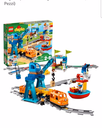 set duplo 10875 - il grande treno merci  e sfusi 