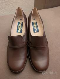 Scarpe PriPenPes Marrone Cuoio tacco medio
