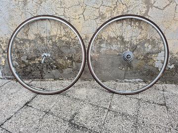 Ruote bici corsa epoca mozzi Campagnolo Record