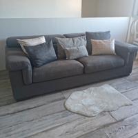 Divano Poltrone Sofà in Alcantara grigio scuro