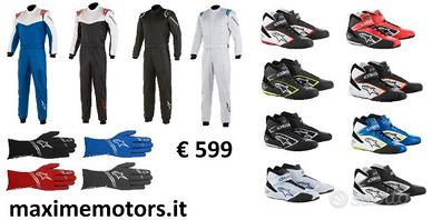 KIT tuta guanti scarpe ALPINESTARS nuovi FIA rally