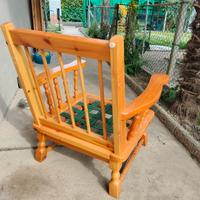 4 poltrone in legno di pino