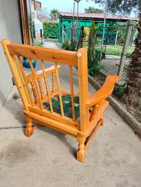 4 poltrone in legno di pino