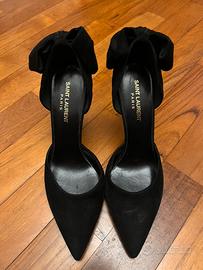 SAINT LAURENT Skinny 105 D'Orsay Bow pumps