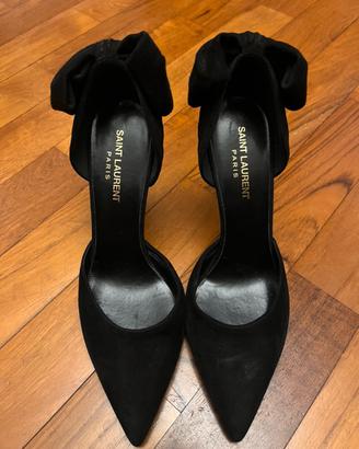 SAINT LAURENT Skinny 105 D'Orsay Bow pumps