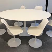 TULIP Tavolo da 6 posti con set di 6 poltroncine