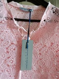 Ermanno Scervino vestito bambina pizzo rosa 6 anni