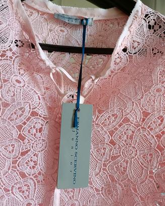 Ermanno Scervino vestito bambina pizzo rosa 6 anni