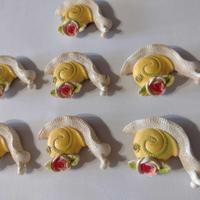 🐌 7 Lumachine Portafortuna in Resina Ceramica – M