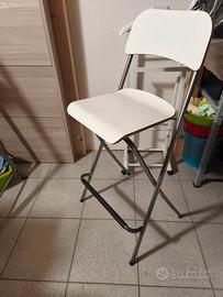 Sgabello bar pieghevole FRANKLIN IKEA - Bianco