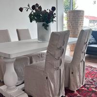 sedie rivestite tessuto lino