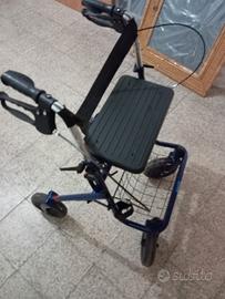 Deambulatore con seduta e cestinoSi