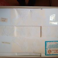 lenzuolo matrimoniale con federe  ricamo a mano