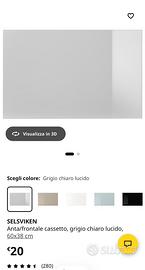 5 ante ikea color grigio lucido