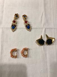 Orecchini a clip vintage (3 paia)