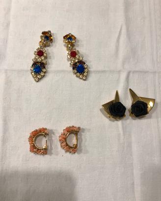 Orecchini a clip vintage (3 paia)