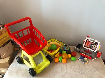 Gioco supermercato con carrello e cassa