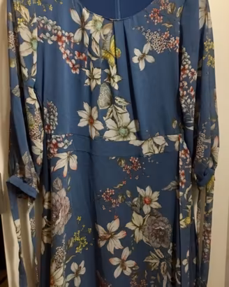Vestito donna blu fantasia floreale Timer – taglia