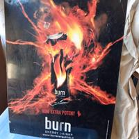 pannello pubblicità BURN energy drink