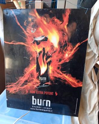 pannello pubblicità BURN energy drink