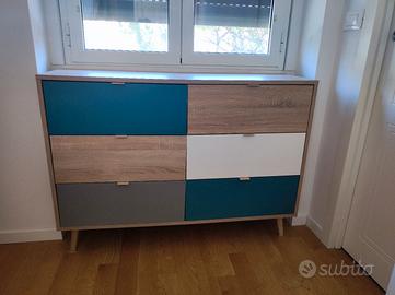 Cassettiera/ Madia Lavik legno stile nordico 