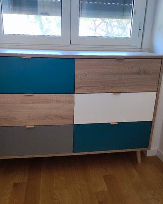 Cassettiera/ Madia Lavik legno stile nordico 