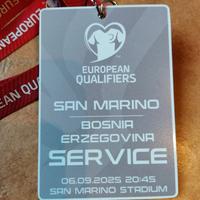 Service Pass badge European Qualifiers San Marino 