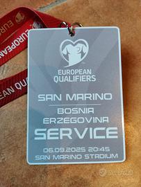 Service Pass badge European Qualifiers San Marino 