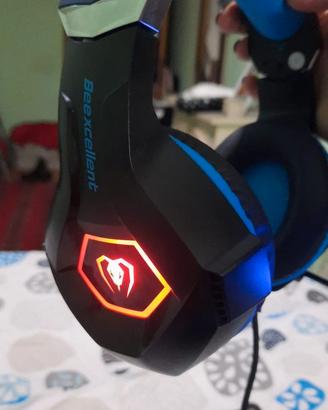 Cuffie gaming PS4 PS5 PC Led rgb