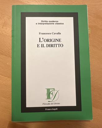 Libro l’origine e il diritto
