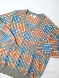 Maglione vintage Missoni x Minuzzi lana quadri