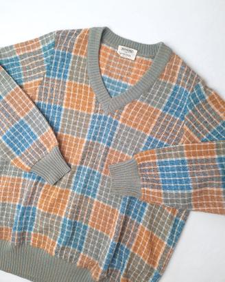 Maglione vintage Missoni x Minuzzi lana quadri