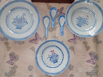 Set piatti porcellana "chicco di riso" Cina