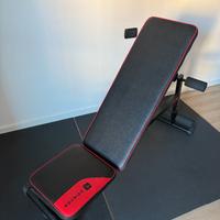 Panca fitness regolabile con supporto per gambe